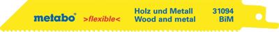 Metabo Accessoires Reciprozaagbladen (2 st.) 150x0,9mm:1,8mm-2,6tpi BiM - 631094000