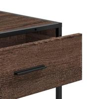 Wandtafel 90x35x80 cm bewerkt hout bruin eikenkleur - thumbnail