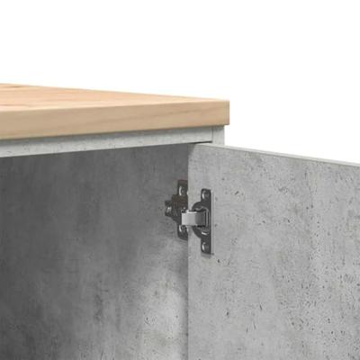 VidaXL Garagekast 40x51x85 cm massief grenenhout betongrijs