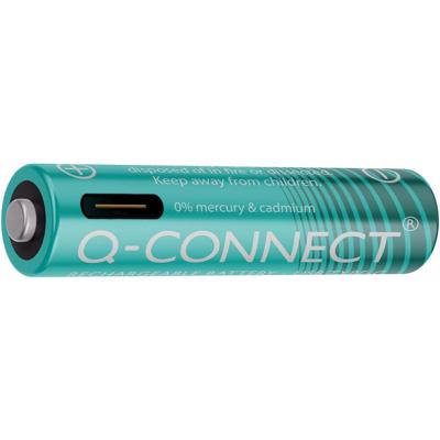 Q-CONNECT USB-C herlaadbare batterijen AAA, blister van 4 stuks