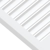 VidaXL Kastdeur met lamellen 39,5x39,4 cm massief grenenhout wit - thumbnail