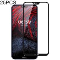 25 stuks volledige lijm volledige cover Screen Protector gehard glas film voor Nokia 6 1 plus/X6 - thumbnail
