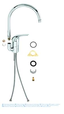 GROHE Euroeco Keukenkraan - hoog - chroom 32752000 GROHE Euroeco Keukenkraan - hoog - chroom 32752000