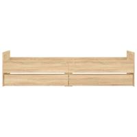Bedframe met lades sonoma eikenkleurig 90x200 cm - thumbnail