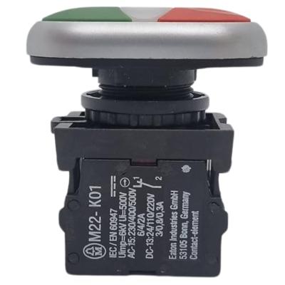 Eaton 216509 M22-DDL-GR-X1/X0/K11/230-W Dubbele drukknop 1x uit/(aan) Moment IP66 1 stuk(s)