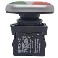 Eaton 216509 M22-DDL-GR-X1/X0/K11/230-W Dubbele drukknop 1x uit/(aan) Moment IP66 1 stuk(s) - thumbnail