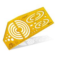 Aristo AR-5085 Tekensjabloon Axonograph II 270x110x1 mm Oranje/Transparant - thumbnail