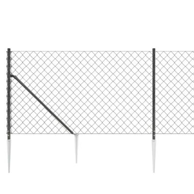 Gaashek met grondankers 0,8x25 m antracietkleurig