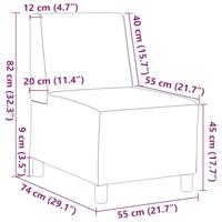 Fauteuil 55 cm stof crèmekleurig - thumbnail