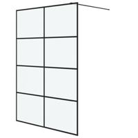 Inloopdouchewand 140x195 cm mat ESG-glas zwart - thumbnail