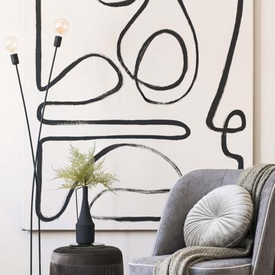 Asparagus Kunst tak 45cm grijs/groen