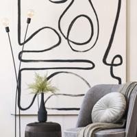 Asparagus Kunst tak 45cm grijs/groen - thumbnail