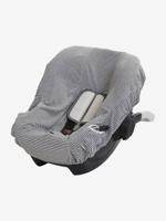 Elastische hoes voor kinderzitjes van Groep 0+ gestreept ivoor - thumbnail