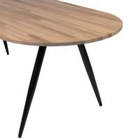 WOOOD Tablo Ovaal Tafelblad Incl. 2-standen Poot Conisch - 74,4x220x90 - thumbnail