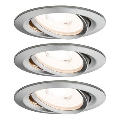 Paulmann 93944 Inbouwlamp Set van 3 stuks LED 18.9 W IJzer (geborsteld)