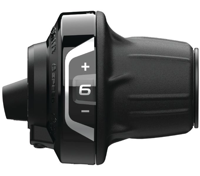 Draaiversteller (rechts) 6-speed Shimano Tourney SL-RV400 - zwart/zilver - thumbnail