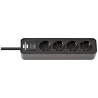 Brennenstuhl Ecolor stekkerdoos 4-voudig zwart 1,5m H05VV-F 3G1,5 - 1153240000 - thumbnail