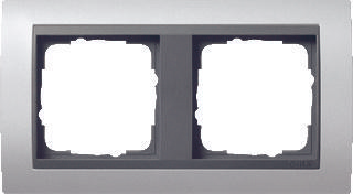 Gira Event Aluminium / Antraciet 2-voudig