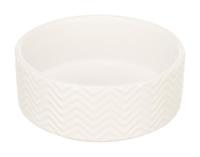 TRIXIE VOERBAK / DRINKBAK WAVE KERAMIEK WIT 13 CM 400 ML - thumbnail