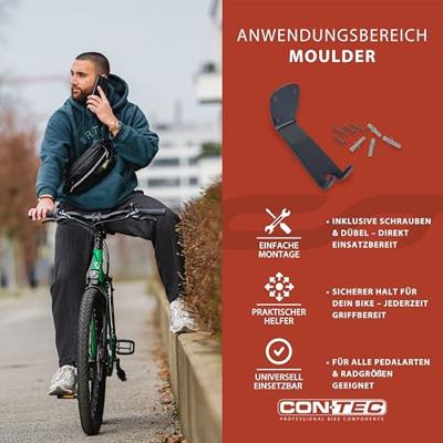 CONTEC fiets-wandhouder "moulder" ct storage hook wallmount, pedal