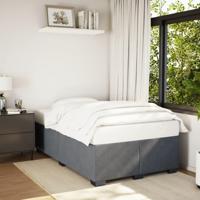 Bedframe zonder matras 120x200 cm fluweel donkergrijs - thumbnail