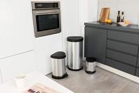 Curver pedaalemmer decobin ovaal 15l zilver - thumbnail
