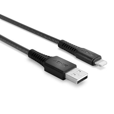 Lindy 31292 Lightning-kabel 2 m Zwart