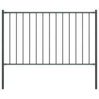 Hekpaneel met palen 1,7x1 m gepoedercoat staal antraciet - thumbnail