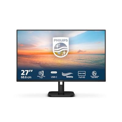 PHILIPS 27E1N1300A - 27 inch FHD-monitor, 100 Hz, IPS, 1 ms, USB-C-stroomlevering, luidsprekers, Low Blue-modus, flikkervrij (1920 x 1080, 250 cd/m², HDMI 1.4/USB-C)