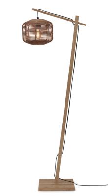 GOOD&MOJO Vloerlamp 'Tanami' Bamboe en rotan, 150cm, kleur Naturel GOOD&MOJO Vloerlamp 'Tanami' Bamboe en rotan, 150cm, kleur Naturel