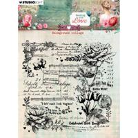 Studio Light • jenine's mindful art clear stamps sending you love background collage - thumbnail