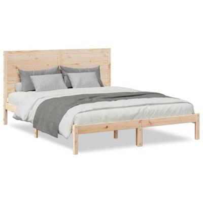 Bedframe extra lang zonder matras massief hout 140x220 cm