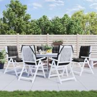 VidaXL Stoelkussens 6 st lage rug oxford stof zwart - thumbnail