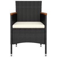 5-delige Loungeset poly rattan zwart - thumbnail