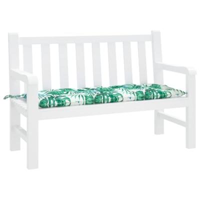 VidaXL Tuinbankkussen 120x50x7 cm oxford stof bladpatroon