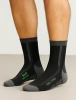 Boru Bamboo werk sokken met stevige zool - Zwarte Stevige bamboe sokken - Anti zweet - thumbnail