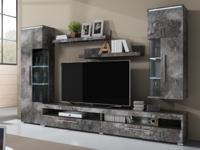 TV-meubelset INDIRA 02 4 deuren kleurrijke leisteen - thumbnail