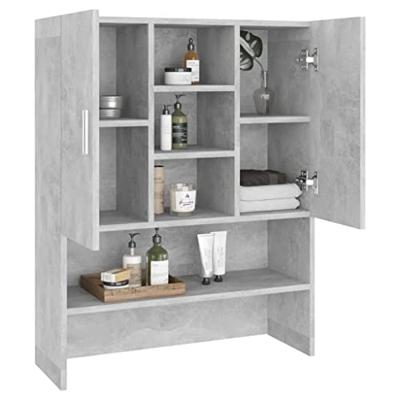 VidaXL Wasmachinekast 70,5x25,5x90 cm betongrijs