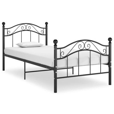 Bedframe metaal zwart 100x200 cm