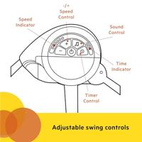 BRIGHT STARTS Playful Paradise draagbare babyschommel, compact en automatisch met muziek, vanaf de geboorte - thumbnail