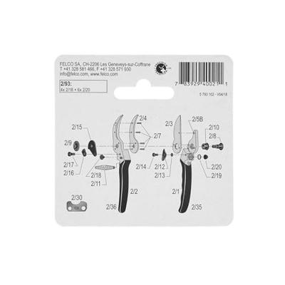 Felco getande moer en bout service set