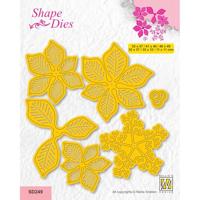 Nellie's Choice • shape dies kerstster poinsettia 6st. - thumbnail