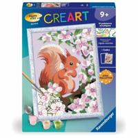 CreArt Kids 18x24cm Eekhoorn in de lente, Schilderen op nummer Kit, vanaf 9 jaar, 25837, Ravensburger - thumbnail