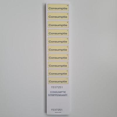 Consumptiestrippenkaarten GEEL blok 50 Consumptiestrippenkaarten GEEL blok 50