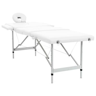 VidaXL Massagetafel inklapbaar met aluminium frame (vier delen / crèmewit) VidaXL Massagetafel inklapbaar met aluminium frame (vier delen / crèmewit)