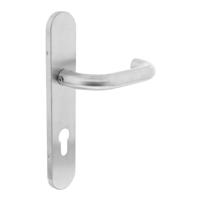 Intersteel Deurkruk Rond PC72 op Schild RVS Geborsteld - thumbnail