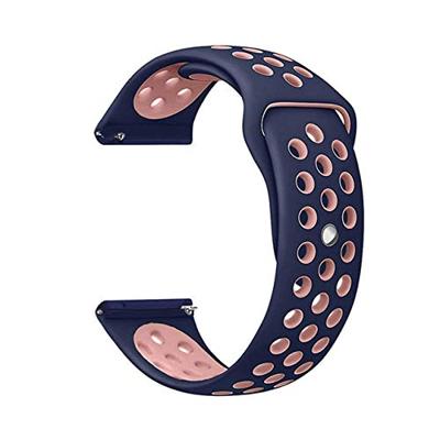 Fitbit Versa 1 / 2 & Lite sportbandje - Maat: Large - Blauw + Roze Fitbit Versa 1 / 2 & Lite sportbandje - Maat: Large - Blauw + Roze