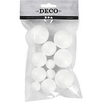 Creativ Company Https://www.cchobby.nl/ballen-d-20-30-40-mm-wit-12-stuk-1-doos - thumbnail