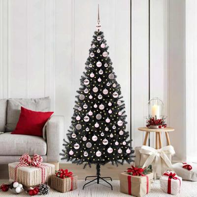 VidaXL Kerstboom met 300 led met standaard zwart 180 cm pvc VidaXL Kerstboom met 300 led met standaard zwart 180 cm pvc