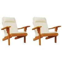 Stoelkussens 2 st Adirondack oxford stof crèmekleurig - thumbnail